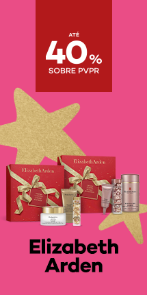 Marca Elizabeth Arden com destaque promocional de  at&eacute; 40% sobre pre&ccedil;o de Venda ao P&uacute;blico Recomendado